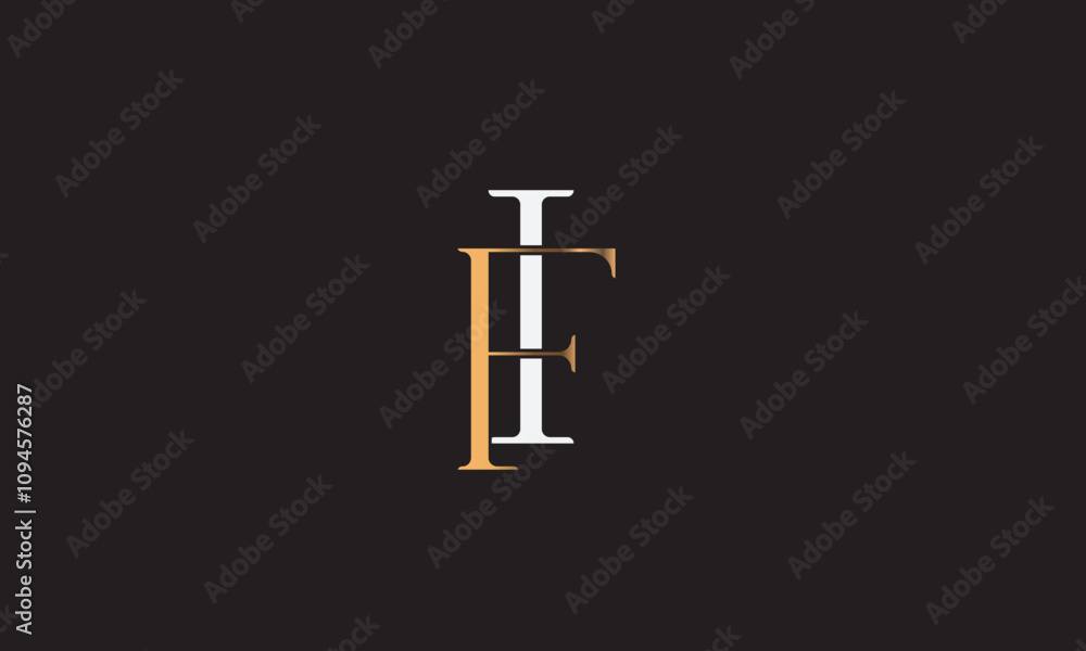 FI, IF, I, F Abstract Letters Logo Monogram FI, IF, I, F Abstract Letters Logo Monogram