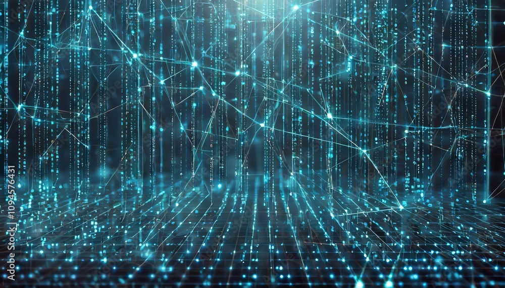 Abstract digital data background for network and technology visualization, featuring futuristic designs ideal for depicting digital connectivity, big data, AI, and communication systems in Abstract digital data background for network and technology visualization, featuring futuristic designs ideal for depicting digital connectivity, big data, AI, and communication systems in