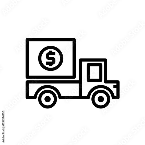 Truck icon symbol vector image illustration