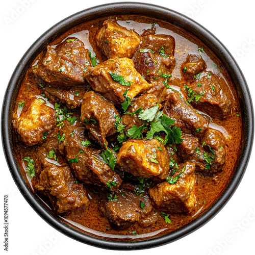 Delicious Curry Goat Caribbean isolated on transparent background 