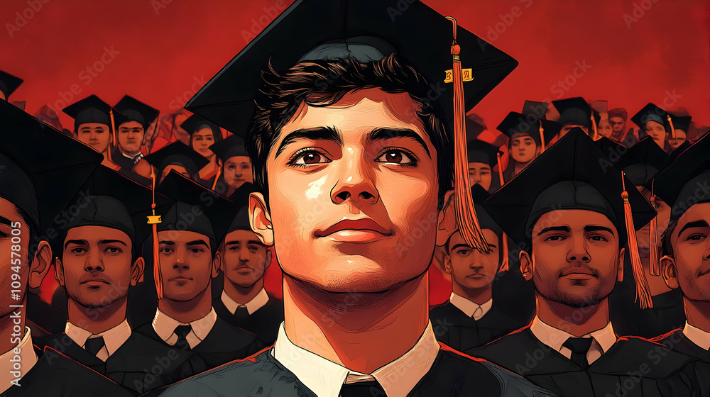 Obraz premium Graduation Day Illustration