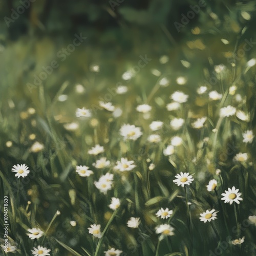 Vibrant wildflowers blooming in a sunny meadow during spring season