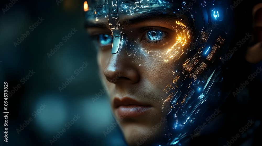 Cyberpunk Man Digital Art Cyberpunk Man Digital Art