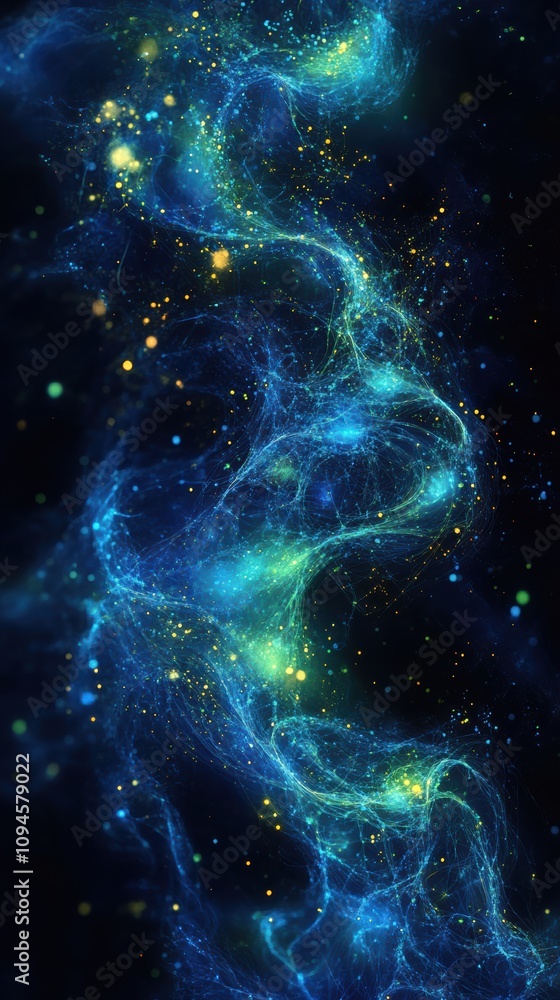 Abstract global network with nodes and lines on dark background Abstract global network with nodes and lines on dark background