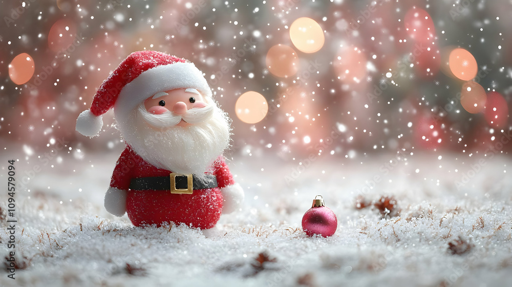 Santa Claus Illustration in Winter Wonderland Santa Claus Illustration in Winter Wonderland