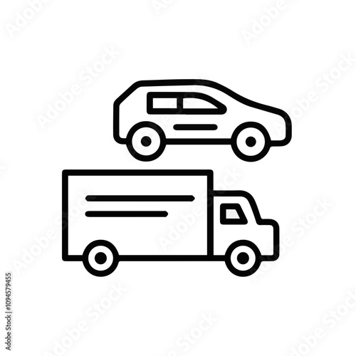 Truck icon symbol vector image illustration
