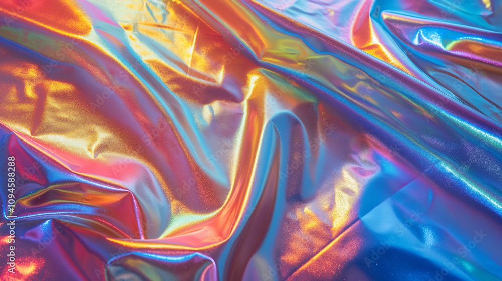 Colorful iridescent texture with dynamic reflective waves. Colorful iridescent texture with dynamic reflective waves.