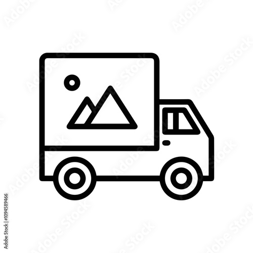 Truck icon symbol vector illustration 