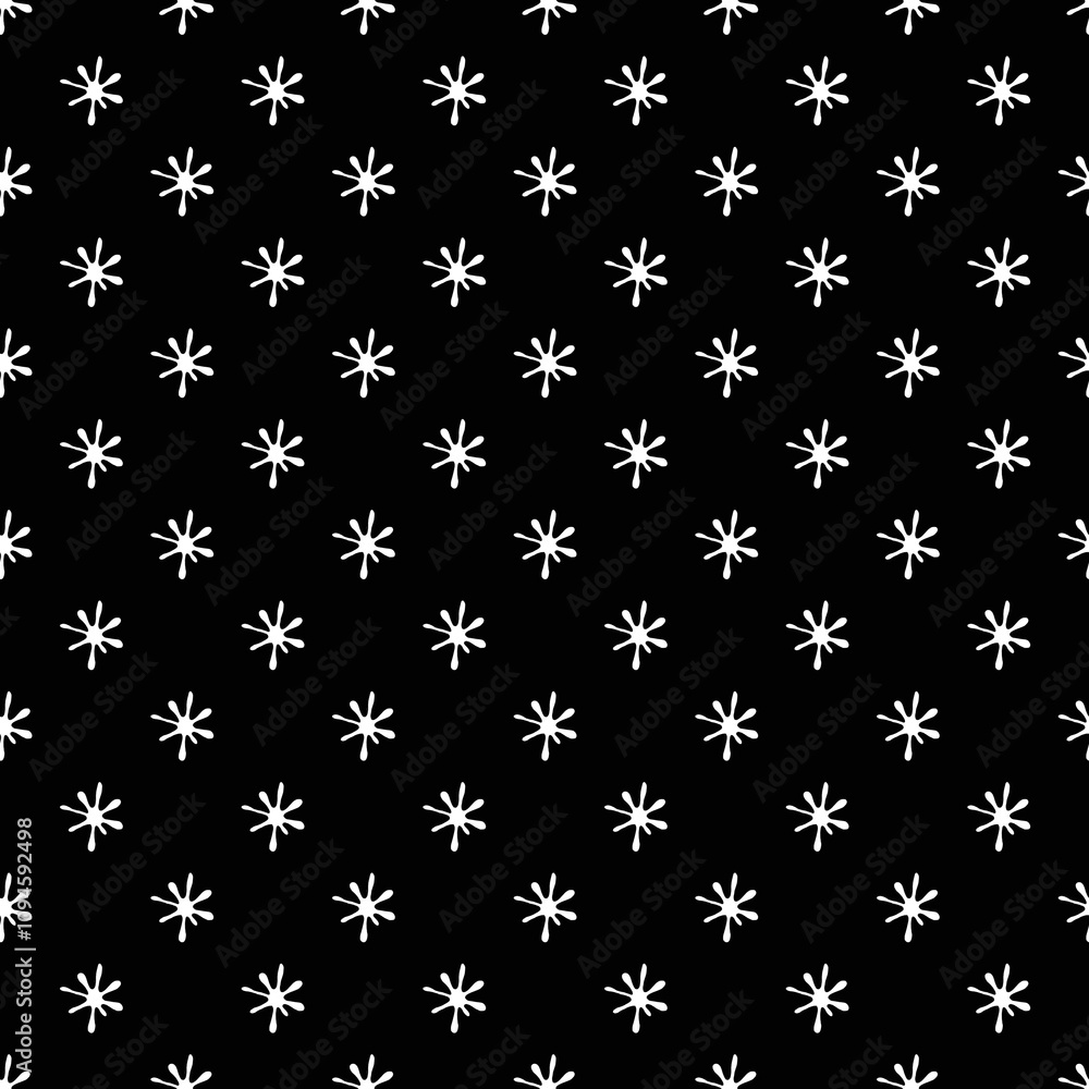 Christmas seamless background with white snowflakes. Hand drawn illustration in sketch style. Template for wrapping paper and textile. Christmas seamless background with white snowflakes. Hand drawn illustration in sketch style. Template for wrapping paper and textile.