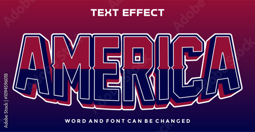 America editable text effect