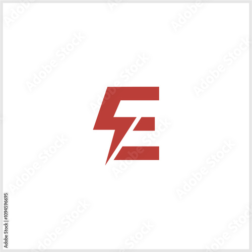 electric letter e logo