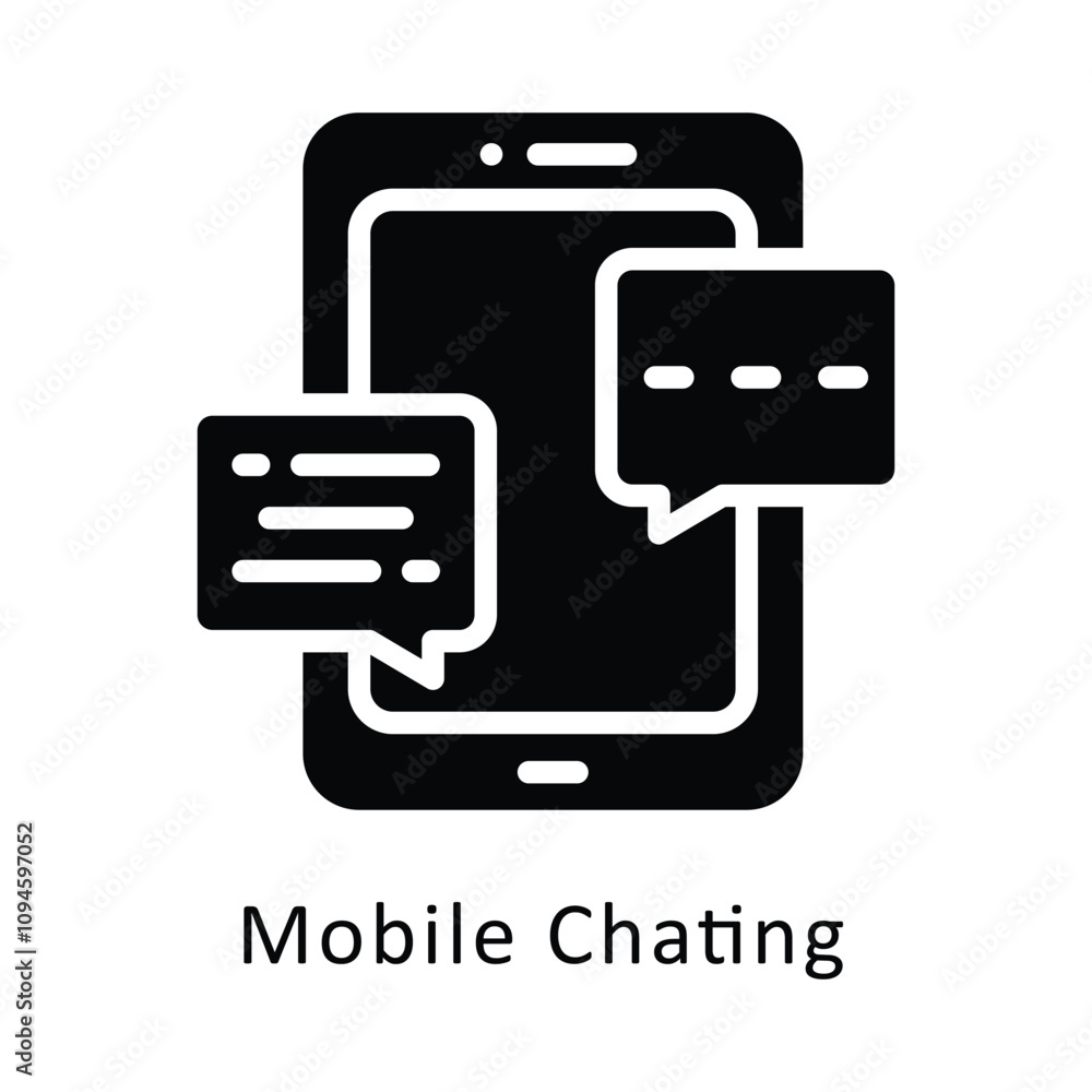 Mobile Chating vector Filled Outline Icon. ... .. Eps 10 file Mobile Chating vector Filled Outline Icon. ... .. Eps 10 file