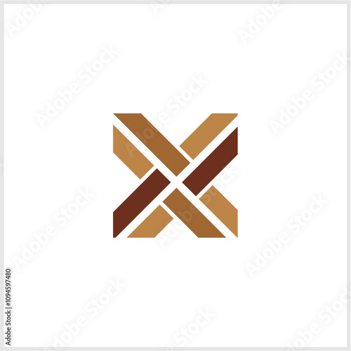 logo letter x flooring abctract