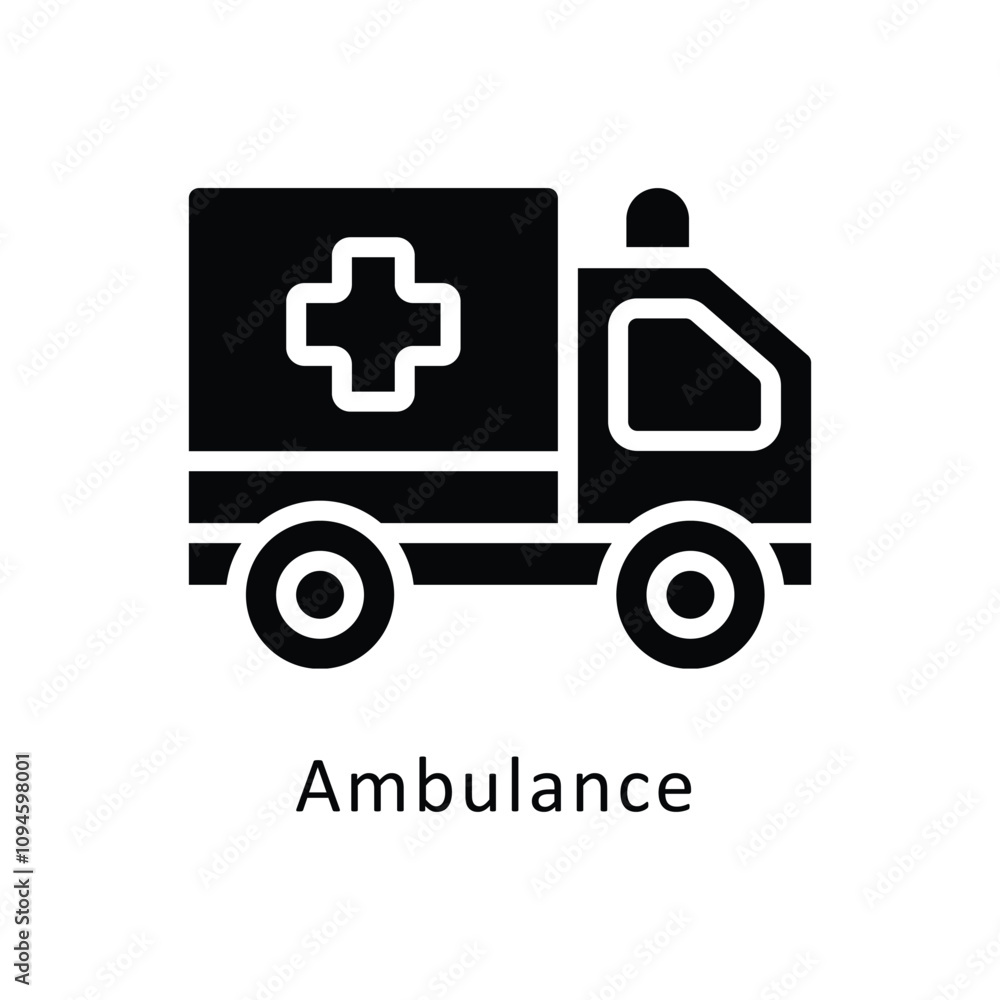 Ambulance vector Filled Outline Icon. ... .. Eps 10 file Ambulance vector Filled Outline Icon. ... .. Eps 10 file