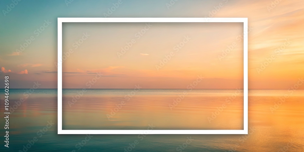 Fototapeta premium Minimalist Contemporary Aesthetic with Soft Color Transitions and Plain Square Border