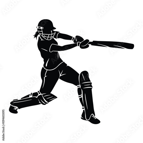 A man in a black shirt and pants is swinging a bat. He is wearing a helmet and a pair of pads