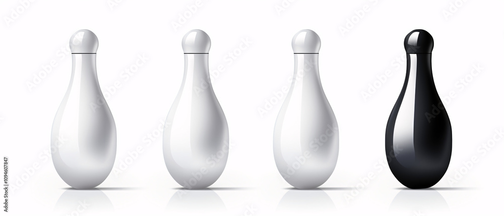 Bowling pin icon isolated on a white background, representing the sport of bowling and its equipment Bowling pin icon isolated on a white background, representing the sport of bowling and its equipment