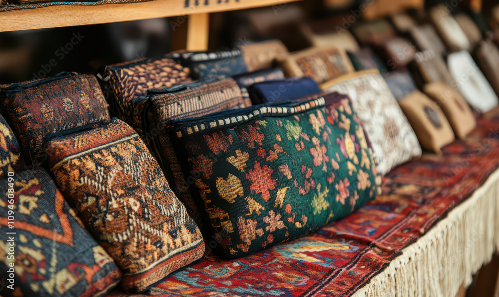 Vibrant handmade textile purses rich colors and patterns Vibrant handmade textile purses rich colors and patterns