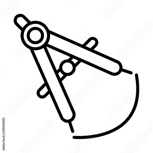 Drafting Compass line icon
