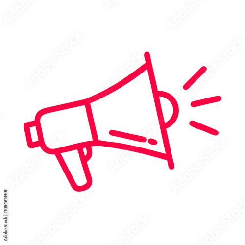Megaphone illustration signifies communication, announcement, and engagement in various public settings for awareness and outreach efforts