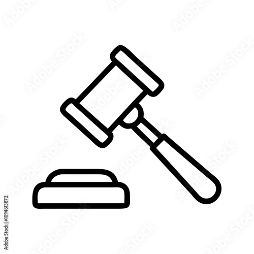 Gavel resting on block symbolizing legal authority in courtroom settings often used in judicial proceedings or legal discussions
