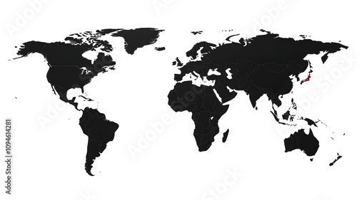 Fototapeta Naklejka Na Ścianę i Meble -  World map, map of the world, world map on a white isolated background, world map texture