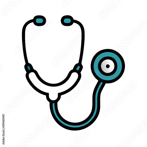 stethoscope on white background