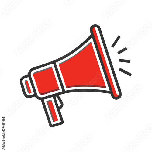 Megaphone illustration signifies communication, announcement, and engagement in various public settings for awareness and outreach efforts