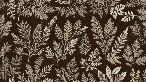 Wallpaper Mural seamless pattern with leaves Torontodigital.ca