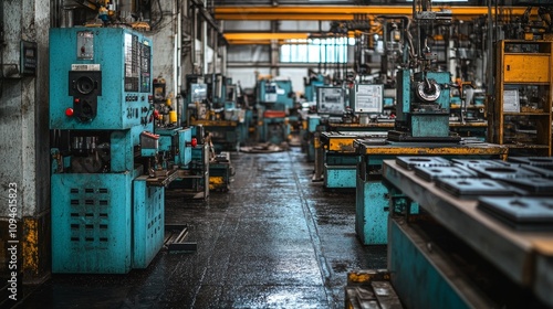 A View of a Busy, Industrial Machine Shop