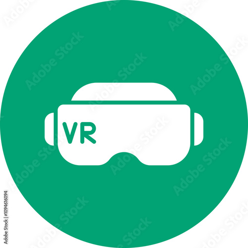 Vr goggles glyph circle icon