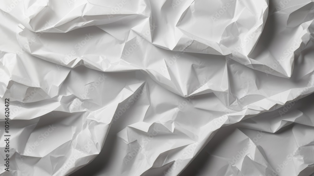 Obraz premium crumpled white paper