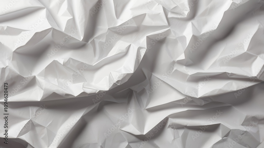 Obraz premium crumpled white paper