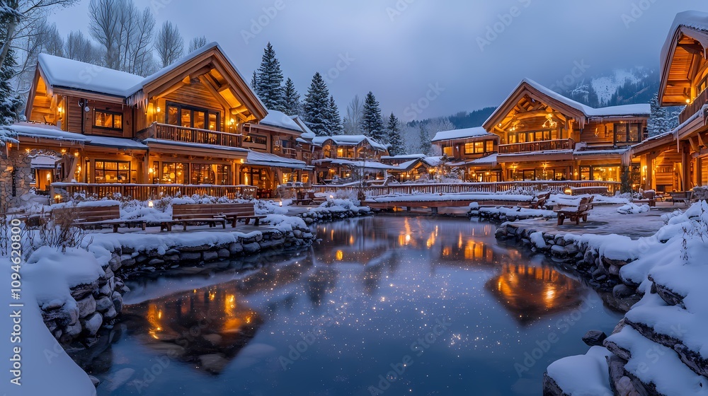 Fototapeta premium Digital technology winter snowflake illustration poster background