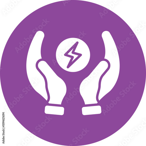 Energy Saving glyph circle icon