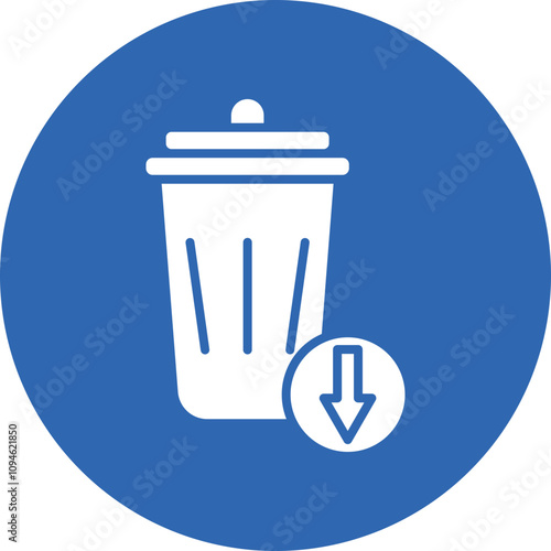 Waste Reduction glyph circle icon