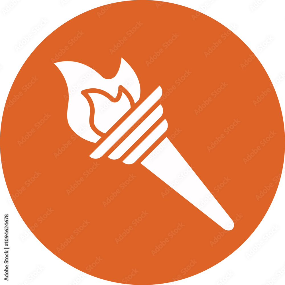 Fototapeta premium Torch glyph circle icon