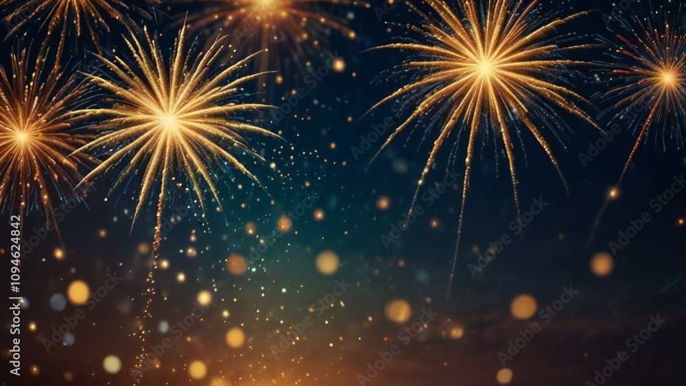 fireworks in the night sky