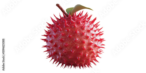 Whole Rambutan Fruit Isolated on Transparent Background.