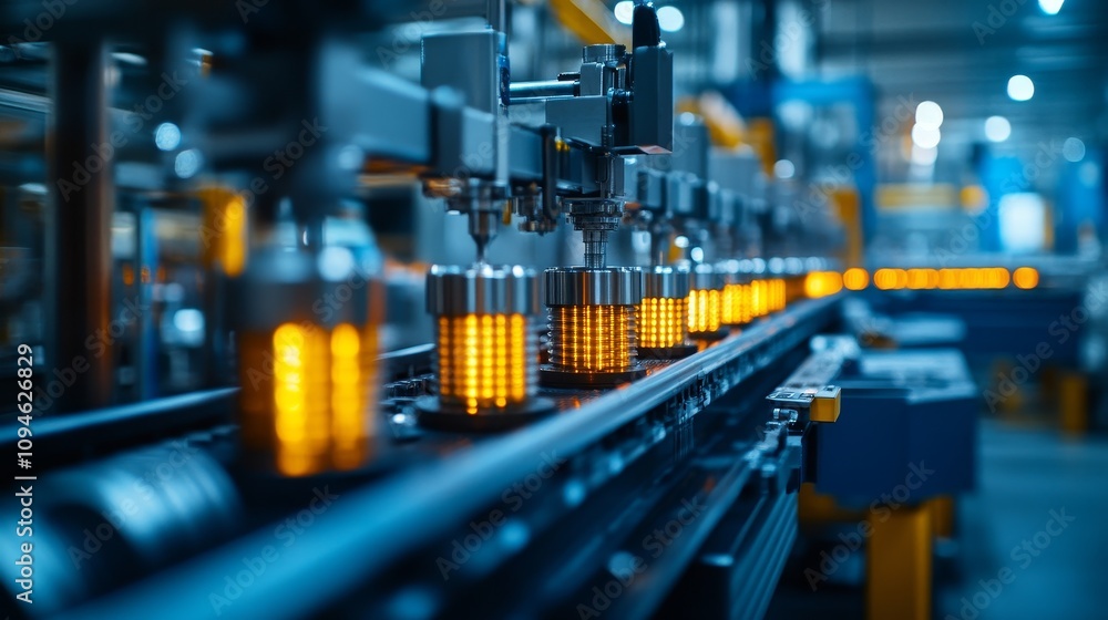 Automated Bottling Line in a Modern Factory