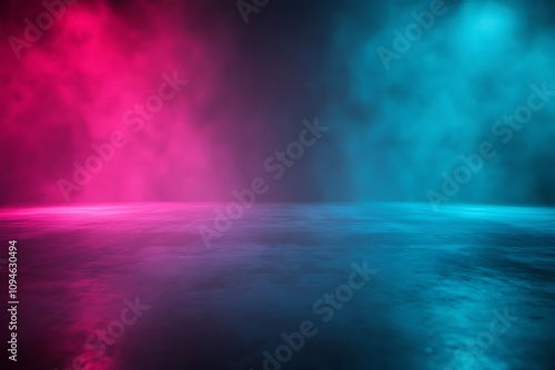 Abstract Pink And Blue Foggy Background Scene