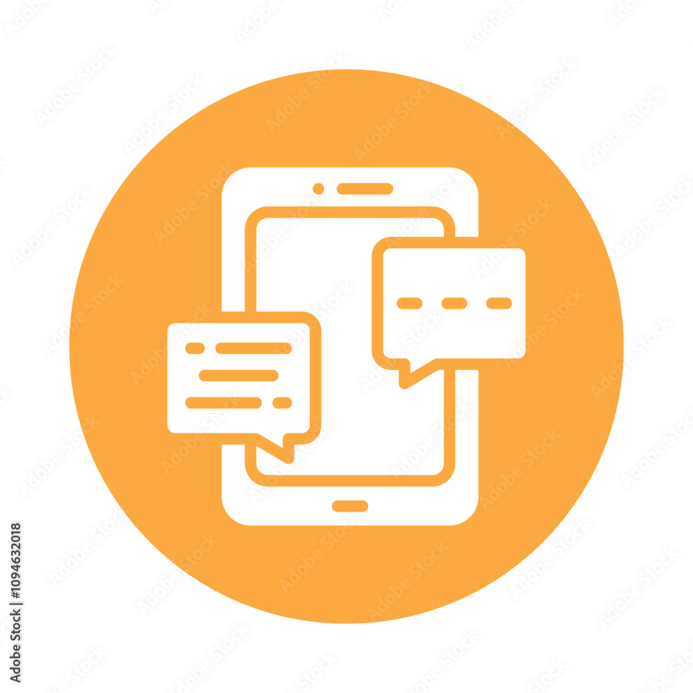 Mobile Chating vector Glyph Circle Icons... .. Eps 10 file Mobile Chating vector Glyph Circle Icons... .. Eps 10 file