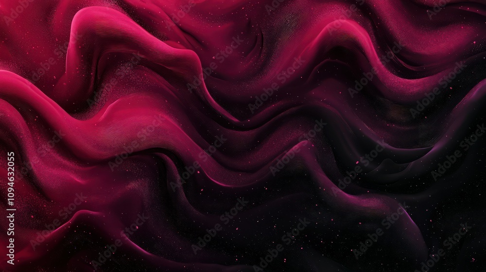 Fototapeta premium A dramatic abstract background blending velvety crimson and midnight black, with soft gradients fading into each other. The texture resembles thick, swirling cloud.