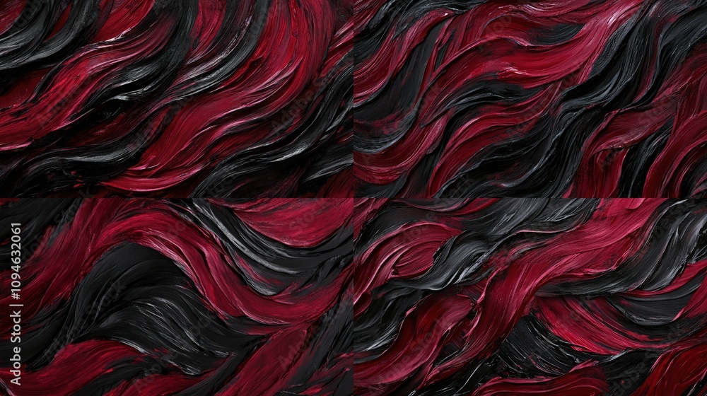 A deep, abstract background with rich crimson and jet-black brush strokes, layered to give a stormy, swirling appearance. Hints of dark wine red and coal black merge in sweeping. A deep, abstract background with rich crimson and jet-black brush strokes, layered to give a stormy, swirling appearance. Hints of dark wine red and coal black merge in sweeping.