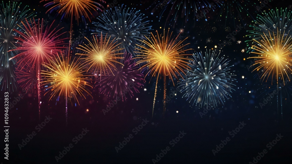 fireworks on the night sky fireworks on the night sky