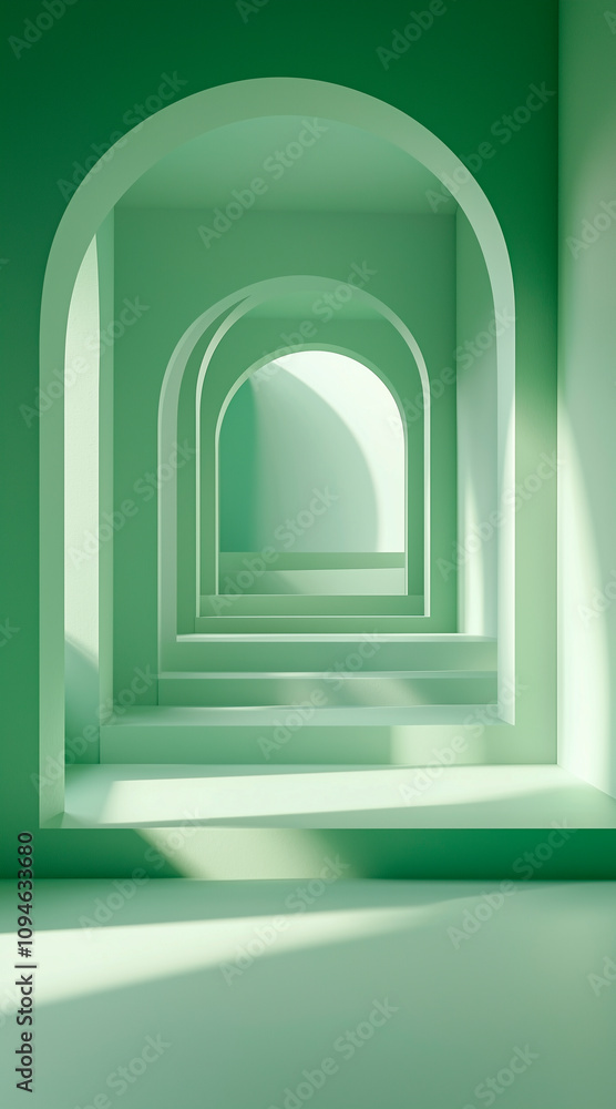 Abstract 3d rendering of a modern geometric background. Minimalistic design for poster, cover, branding, banner, placard. light green style Abstract 3d rendering of a modern geometric background. Minimalistic design for poster, cover, branding, banner, placard. light green style