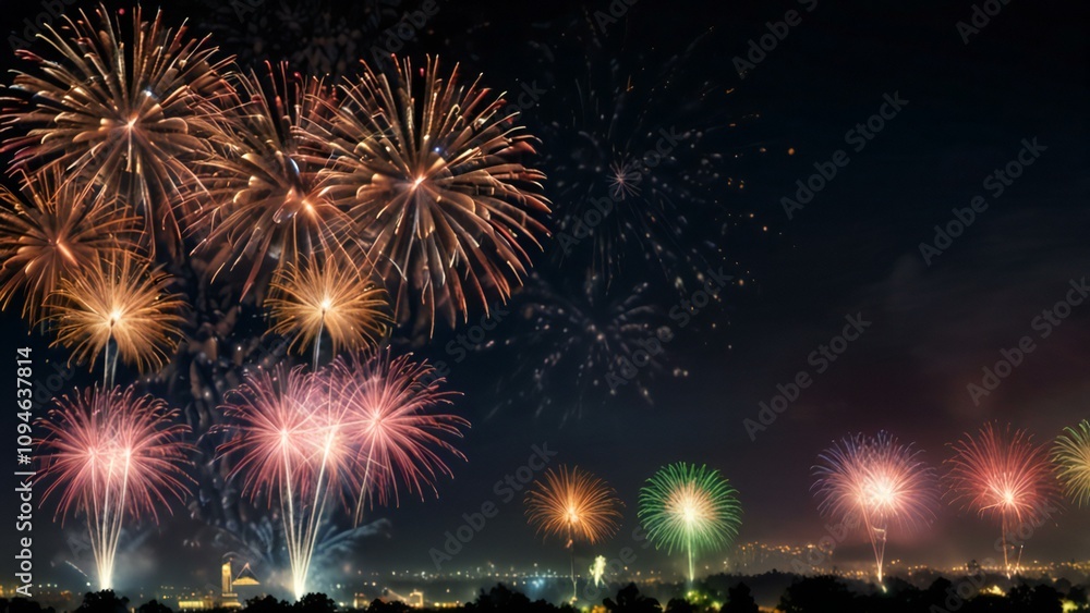 fireworks in the night sky fireworks in the night sky