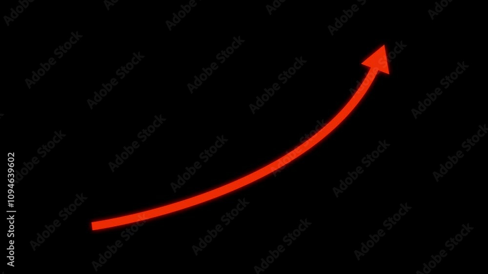 Business growth arrow and graph chart animation. Business growth arrow and graph chart animation.