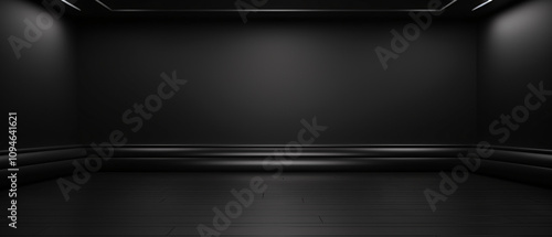 A luxury abstract studio background featuring a plain black gradient, creating a sleek, elegant atmosphere.
