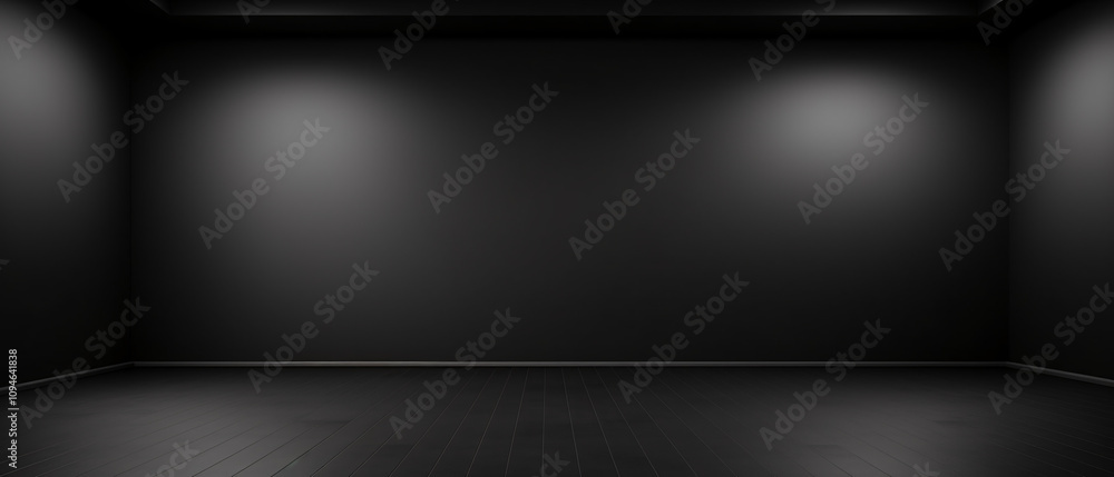 A luxury abstract studio background featuring a plain black gradient ...